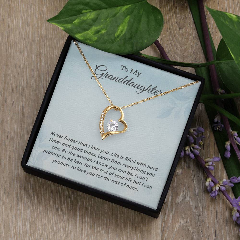 To My Granddaughter Necklace, Grandma Granddaughter Jewelry, Birthday Gift For Granddaughter