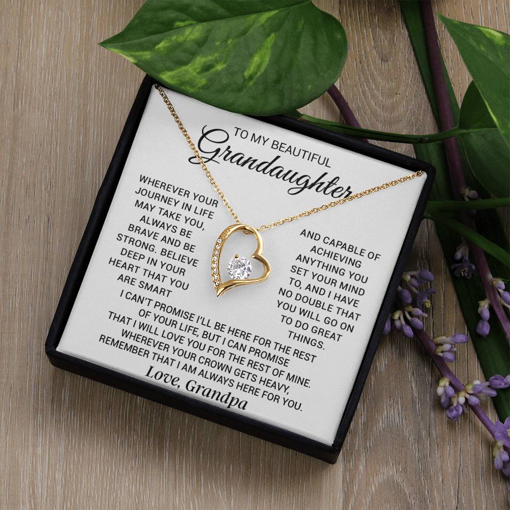 To My Granddaughter Necklace, Birthday Gift For Granddaughter, Birthday Gifts 8_8