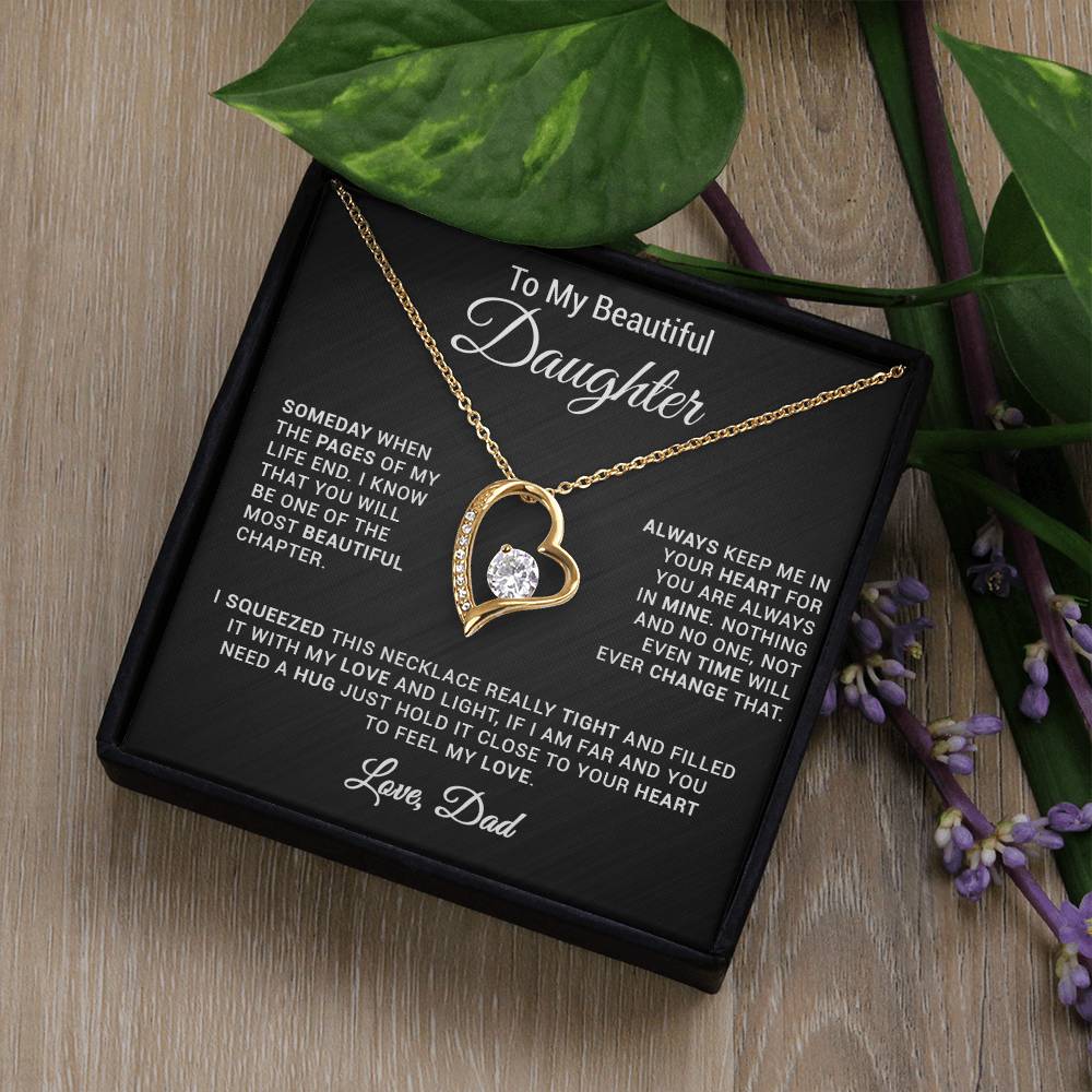 To My Daughter Necklace, Gift for Daughter from Dad, Daughter Father Necklace 24_2
