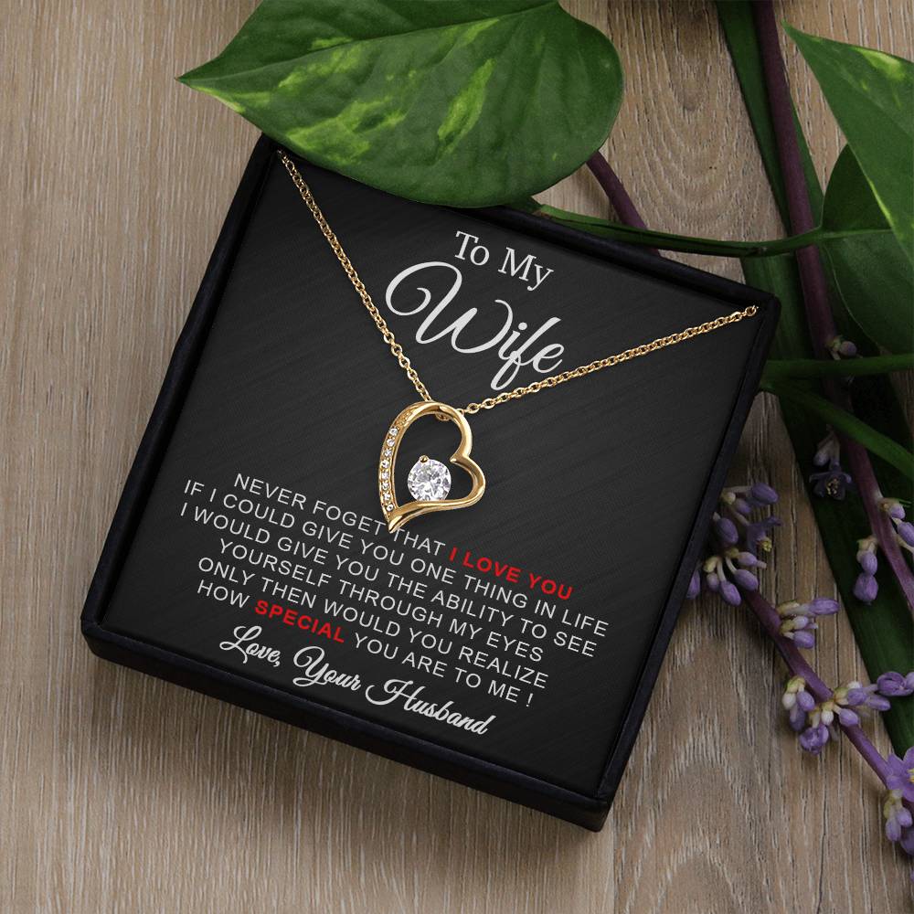 To My Wife Necklace Wife Gift from Husband, Anniversary Gift, Wife Birthday Gift