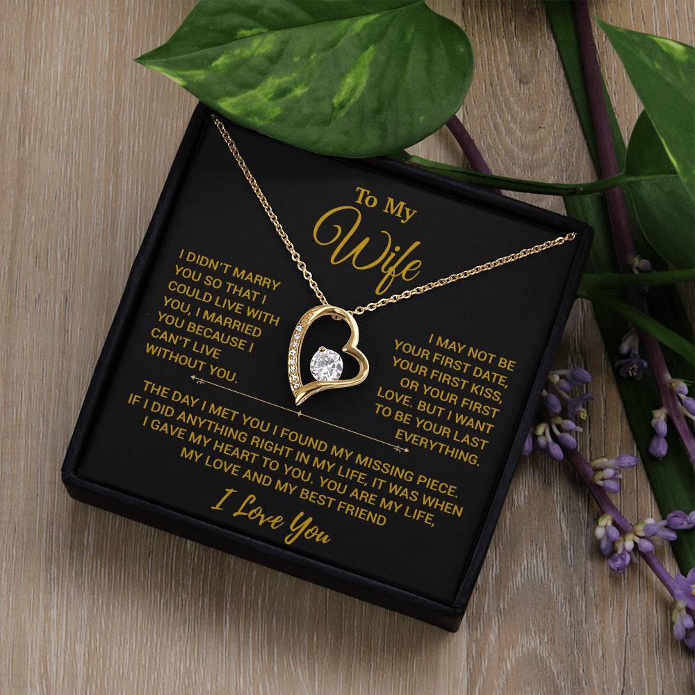 To My Wife Necklace, Christmas Gifts For Women, Anniversary Gift For Wife 16_11_Gold