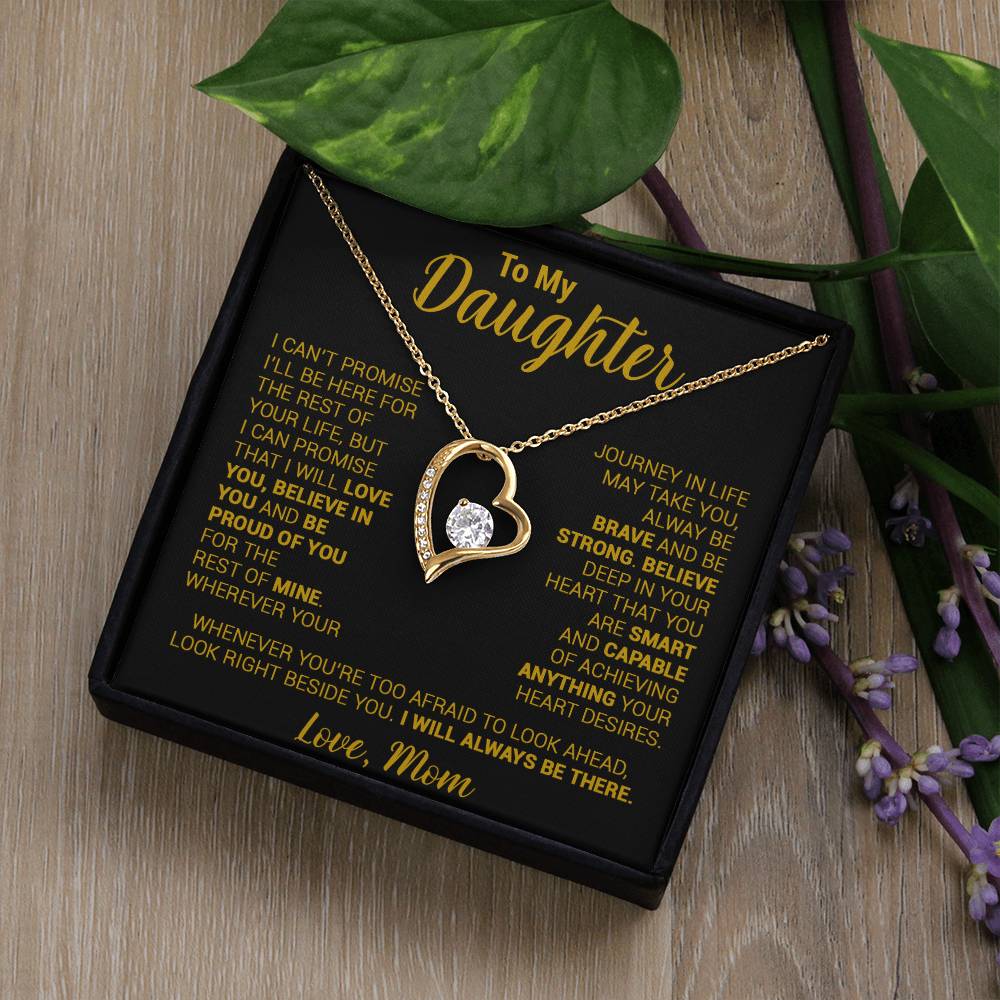 To My Daughter Necklace, Daughter Mother Necklace, Daughter Gift From Mom 21_8_Gold