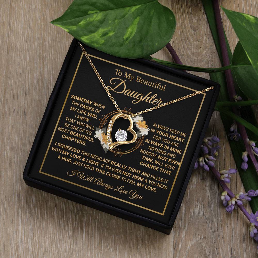 To My Daughter Necklace, Gift for Daughter from Dad,Mom, Daughter Mother Necklace