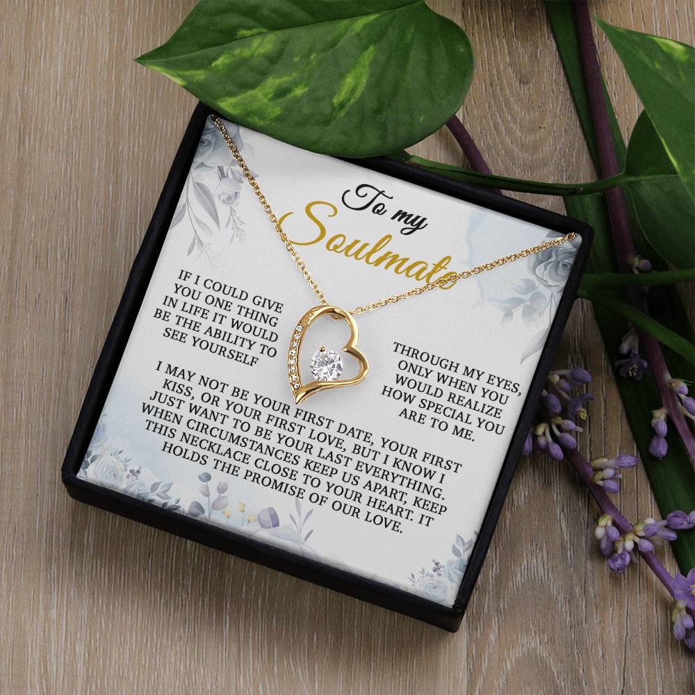 To My Soulmate Gift, Gift for Wife, Girlfriend Necklace, Anniversary Gift, Soulmates Gift