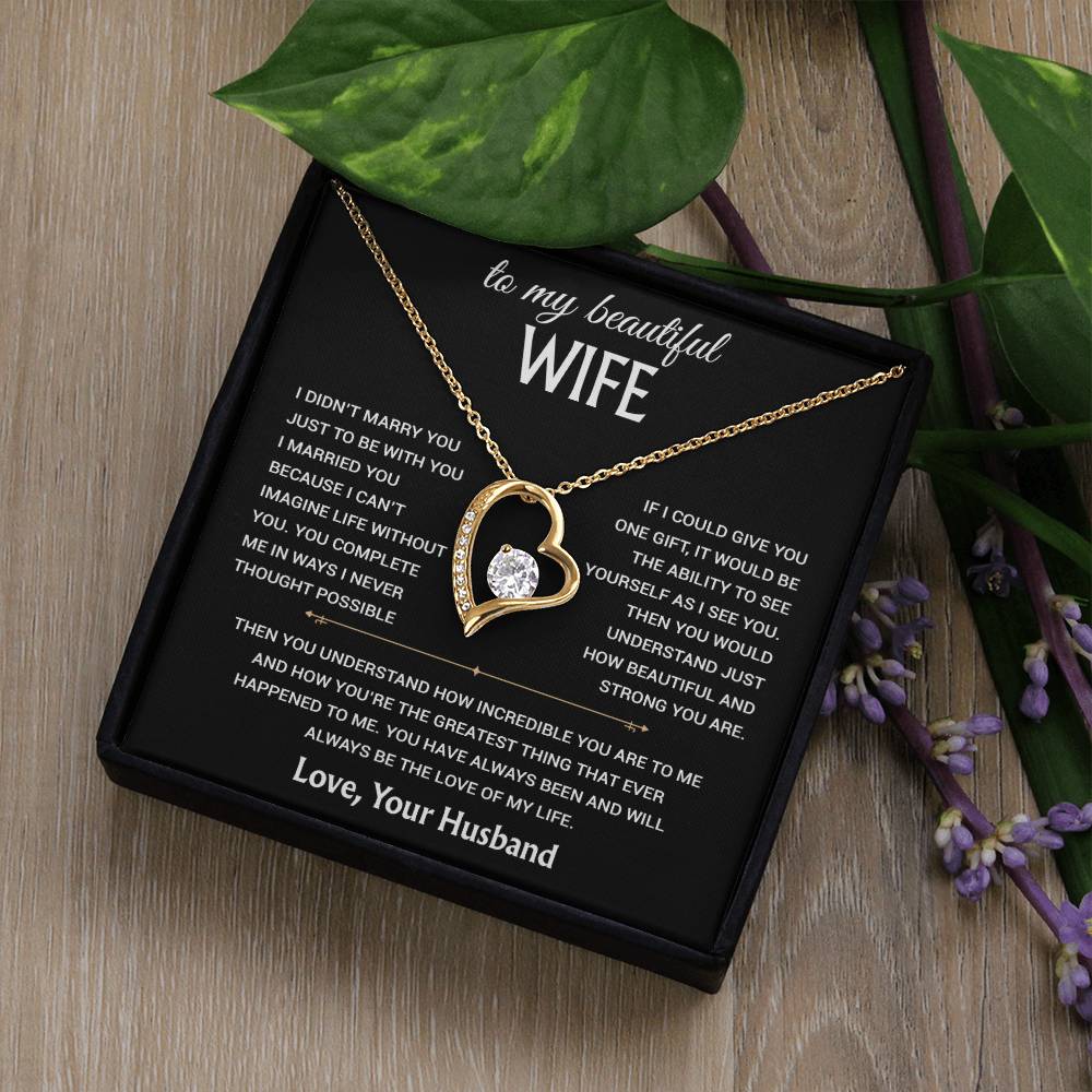 To My Wife Necklace, Christmas Gifts For Women, Anniversary Gift For Wife 14_12_Black