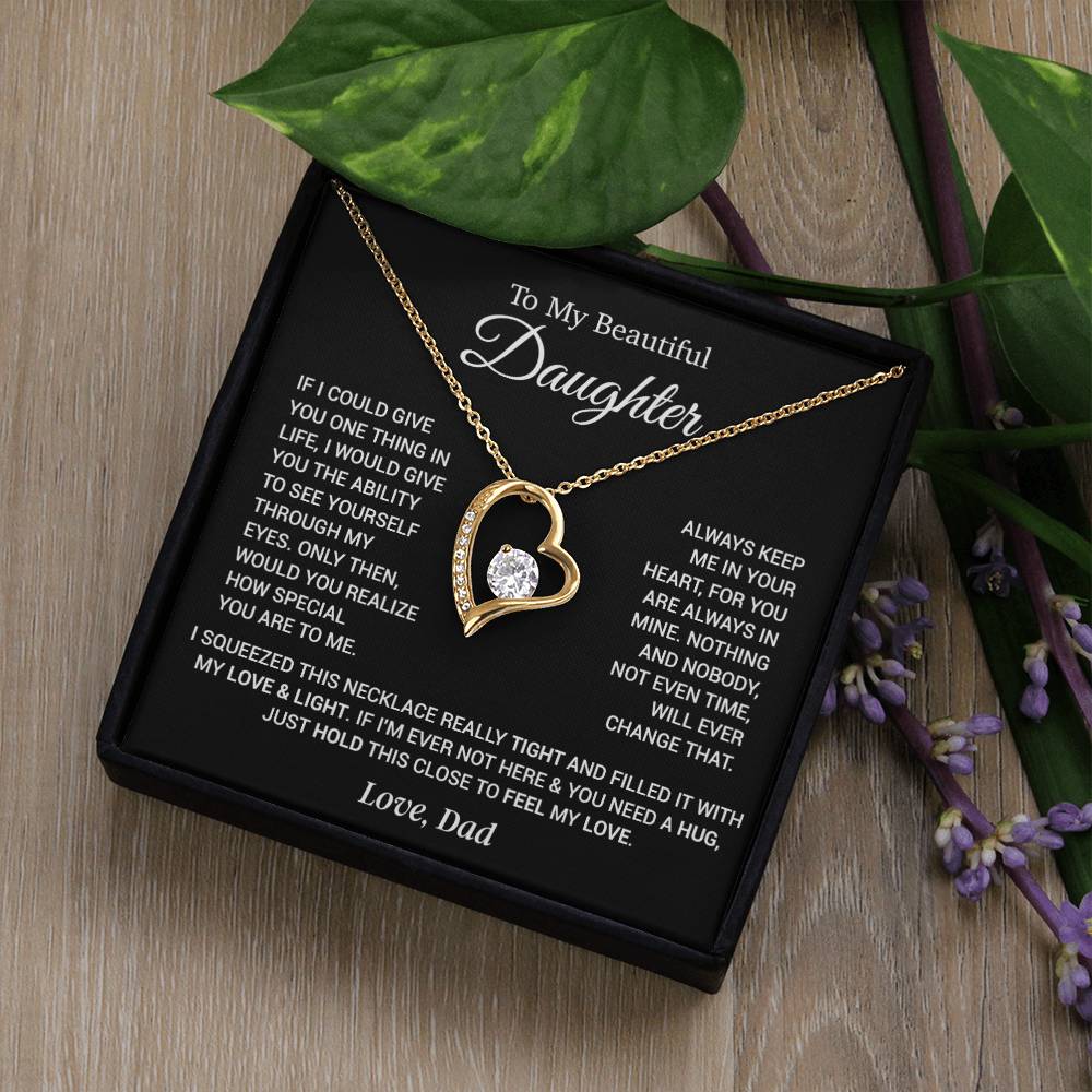 To My Daughter Necklace, Daughter Father Necklace, Daughter Gift From Dad 24_11_Black