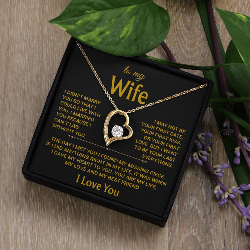 To My Wife Necklace, Christmas Gifts For Women, Anniversary Gift For Wife 16_12_Gold