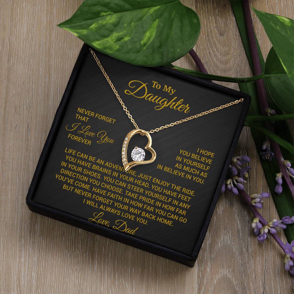 To My Daughter Necklace, Daughter Father Necklace, Daughter Gift From Dad 19_8_Gold