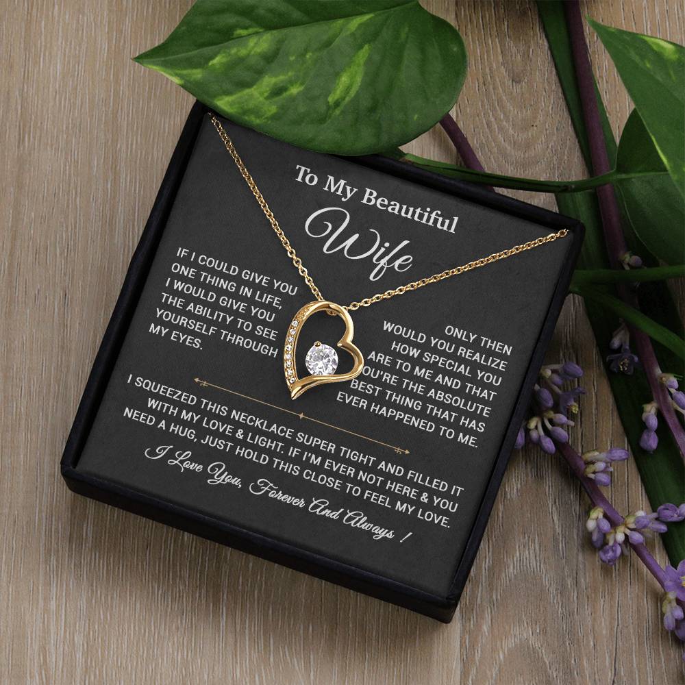 To My Wife Necklace, Gift For Wife, Anniversary Gift,Christmas Gift