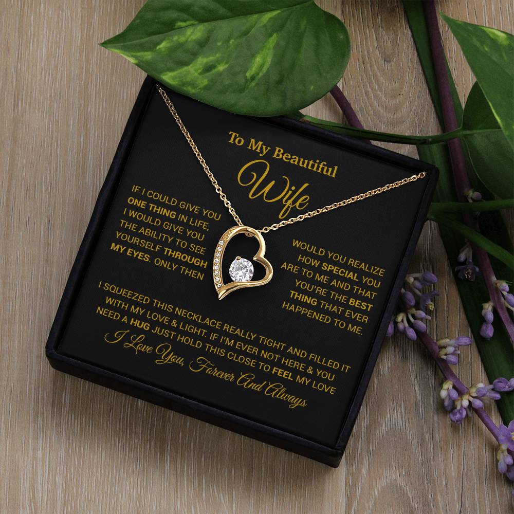 To My Wife Necklace, Christmas Gifts For Wife, Anniversary Cute Gift For Wife_24_8_Gold