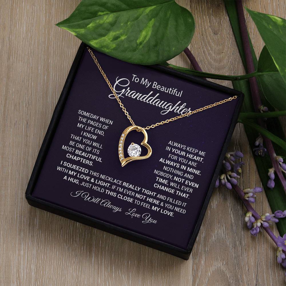 To My Granddaughter Necklace, Gift For Granddaughter, Christmas Gift