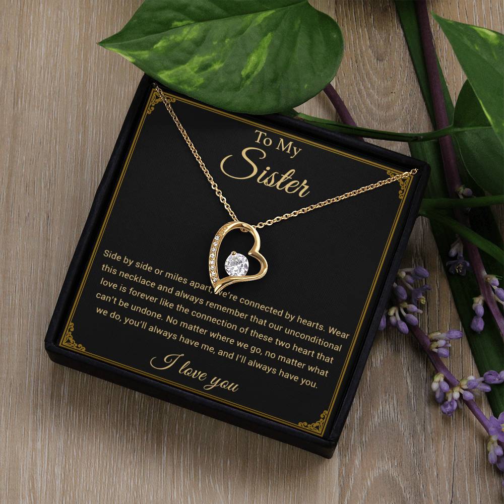 To My Sister Necklace, Brother to Sister, Birthday gift For Sister from Brother