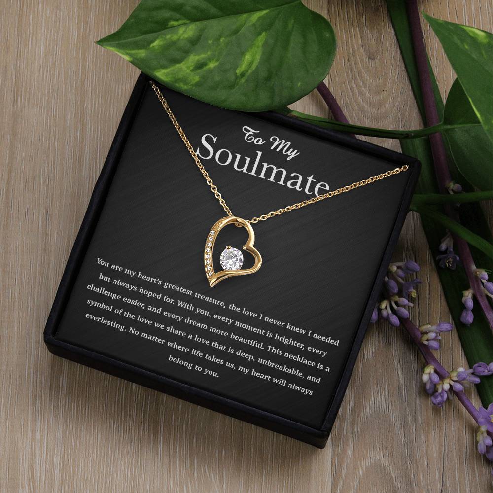 To My Soulmate Necklace, Anniversary Gift For Her, Wife, Girlfriend, Soulmate Gift