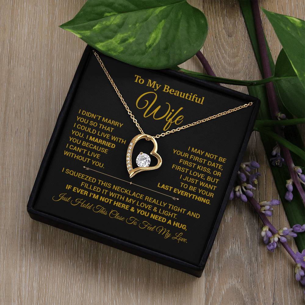 To My Wife Necklace, Christmas Gifts For Women, Anniversary Gift For Wife 9_9_Gold