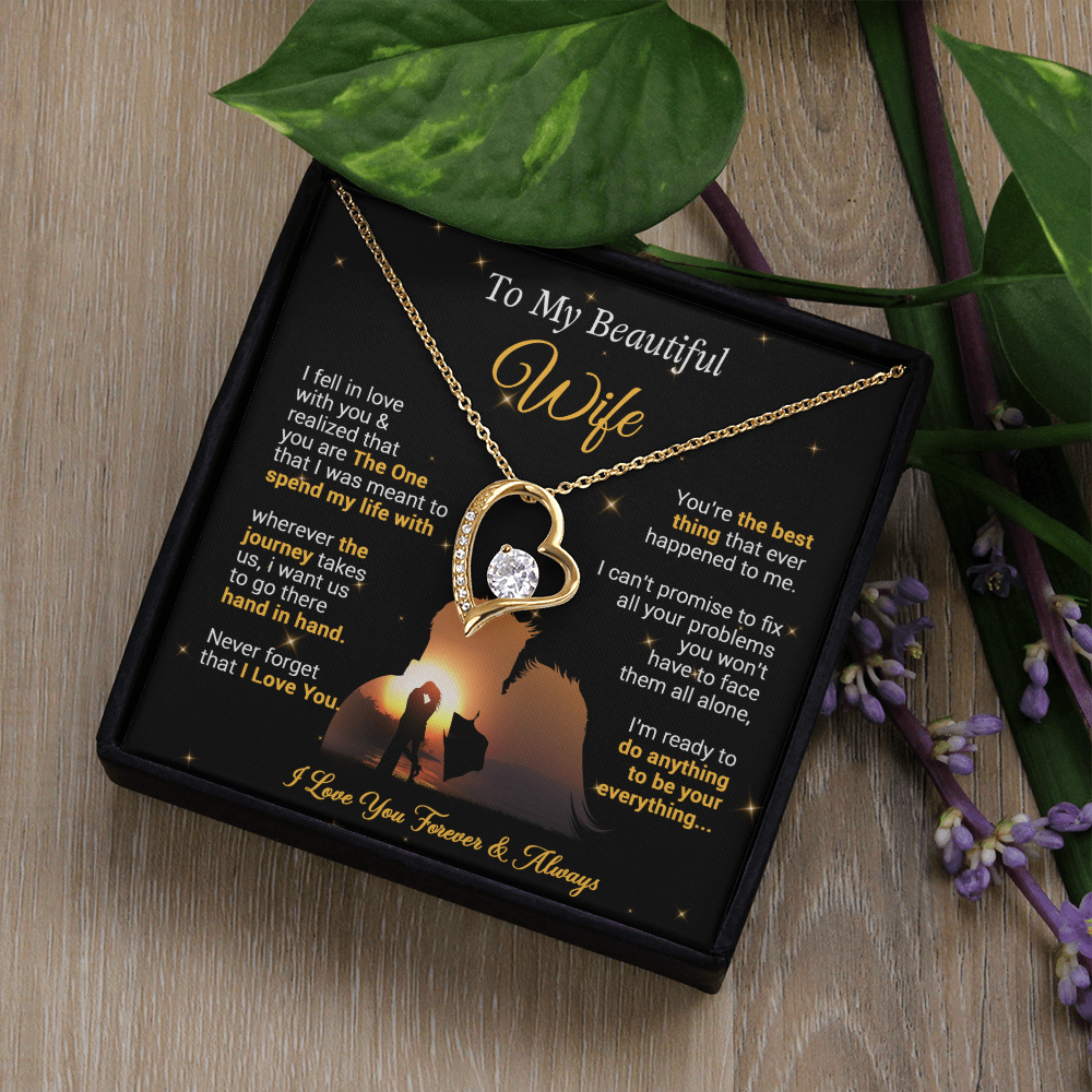To My Wife Necklace, Gift For Wife Girlfriend From Husband, Valentines Day.png