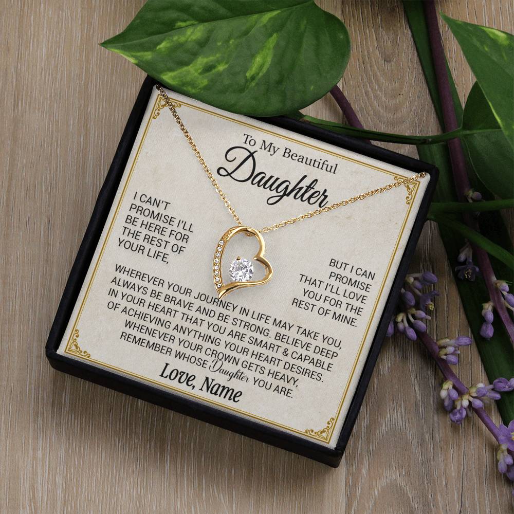 Custom To My Daughter Necklace,Daughter Gift From Mom, Dad, Daughter Necklace