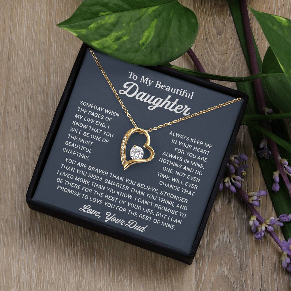 To My Daughter Necklace, Gift for Daughter from Dad, Father Daughter Necklace 9_12