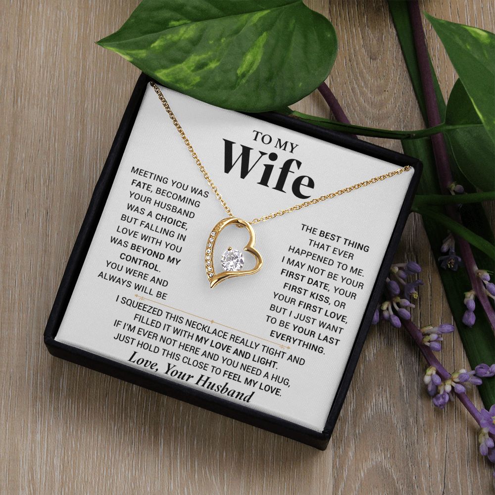 To My Wife Necklace, Anniversary Gift For Wife, Wife Birthday, Gift For Wife 000