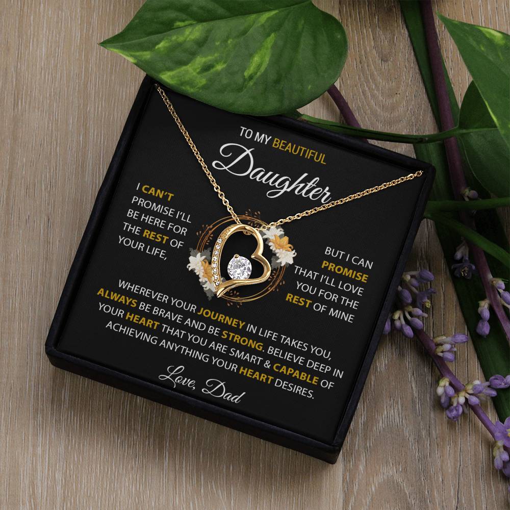 To My Daughter Necklace, Daughter Father Necklace, Daughter Gift From Dad99