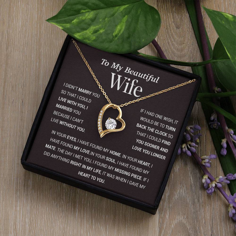 To My Wife Necklace, Gift For Wife, Anniversary Gift For Wife, Christmas Gift 27_11_Tim