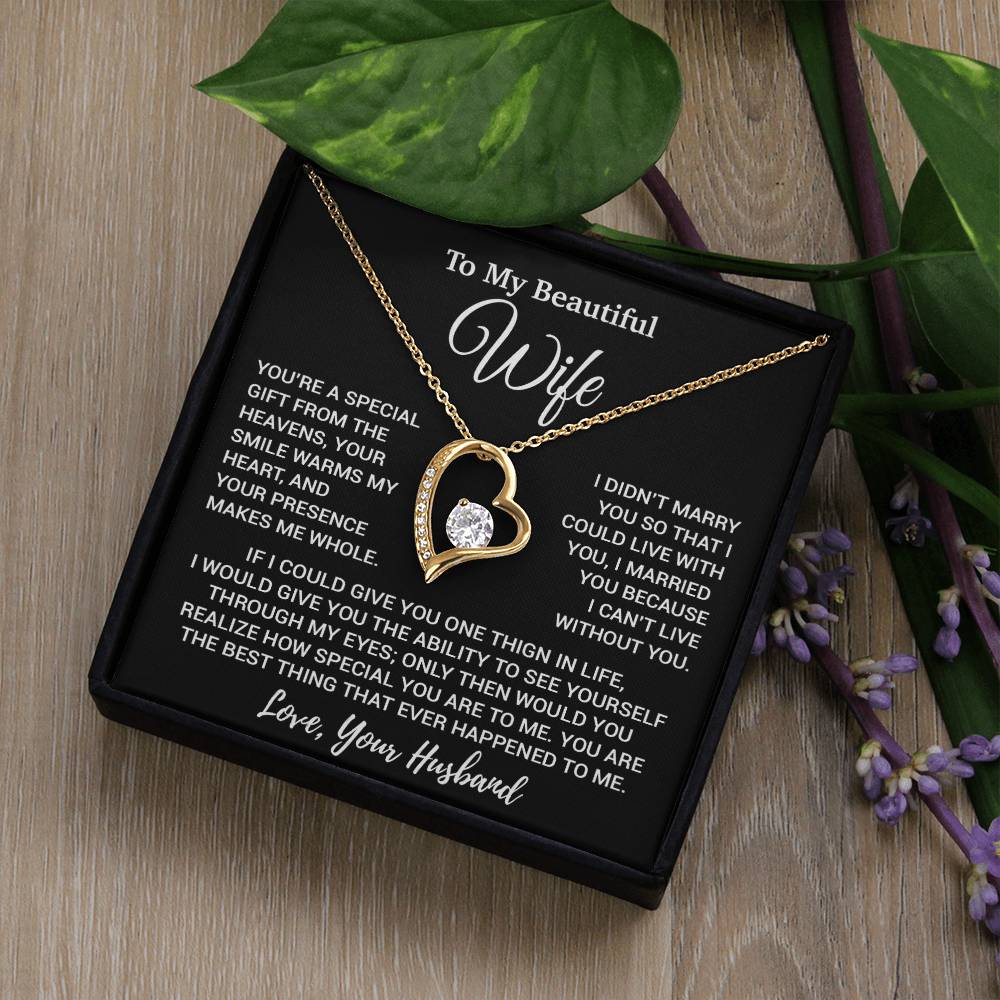 To My Wife Necklace, Christmas Gifts For Women, Anniversary Gift For Wife 1_8_Black