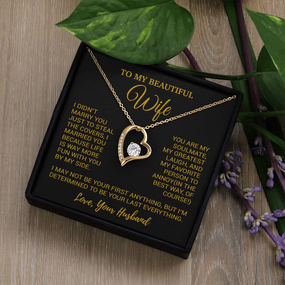 To My Wife Necklace, Christmas Gifts For Women, Anniversary Gift For Wife 24_10_Gold