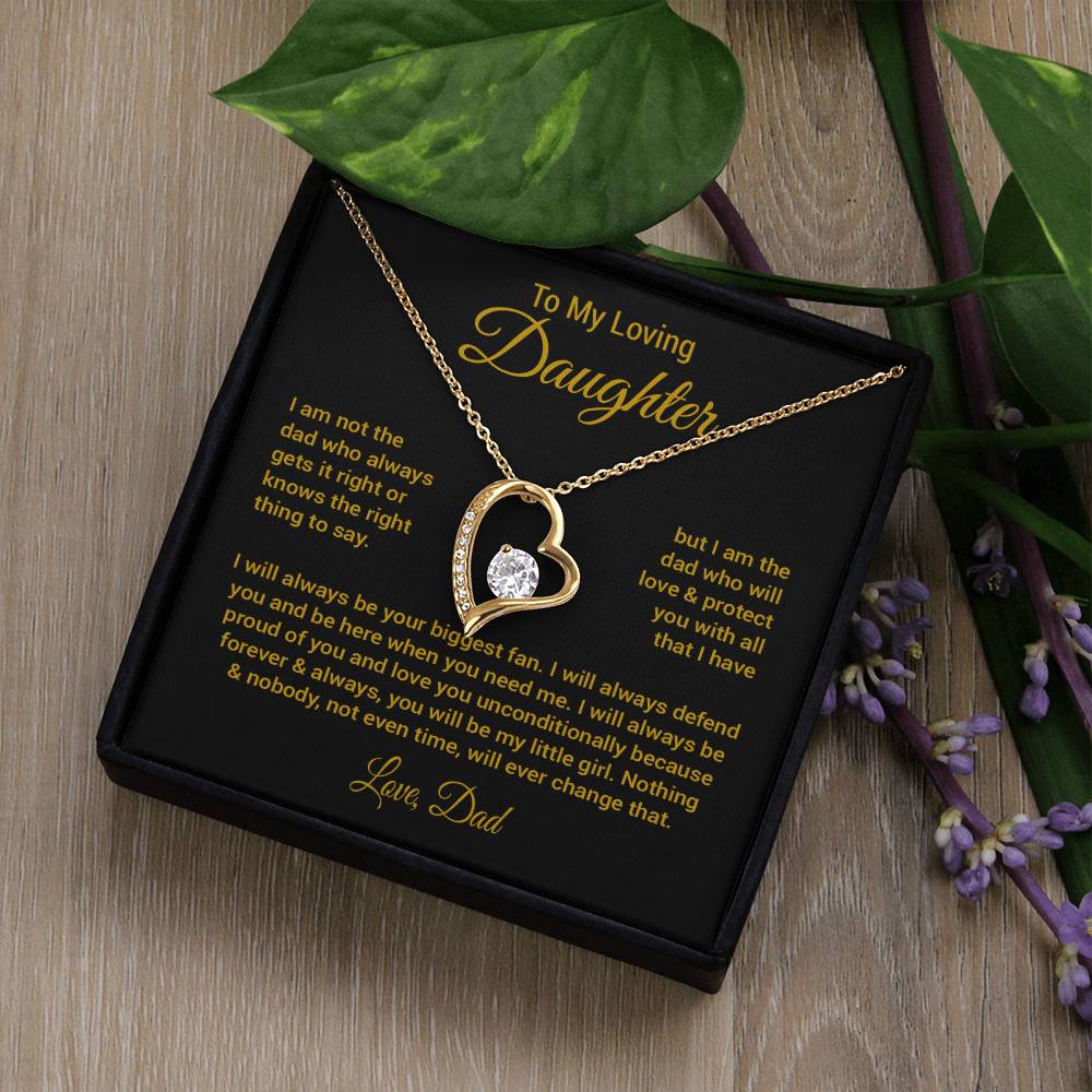 To My Daughter Necklace Gift From Dad, Daughter Gift, Father Daughter Necklace 23_8_Gold