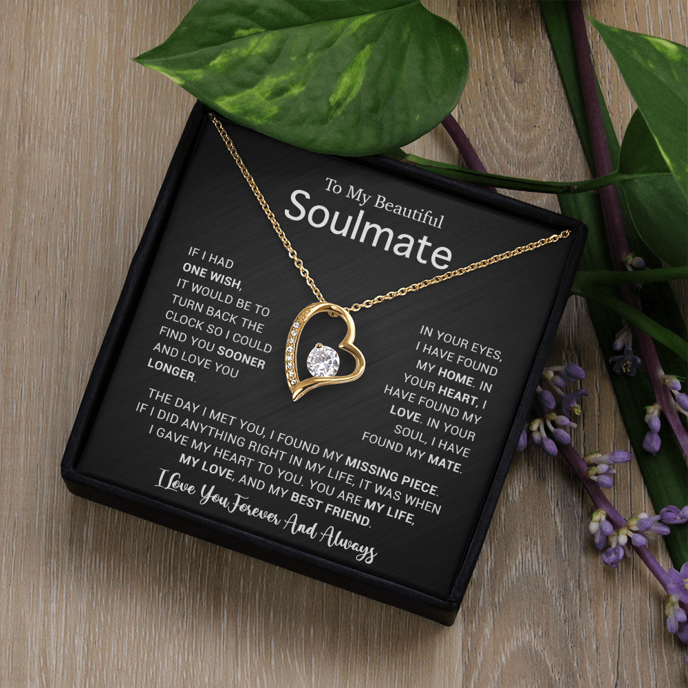 To My Soulmate Necklace, Gift For Soulmate, Anniversary Gift, Birthday Gift 4_5