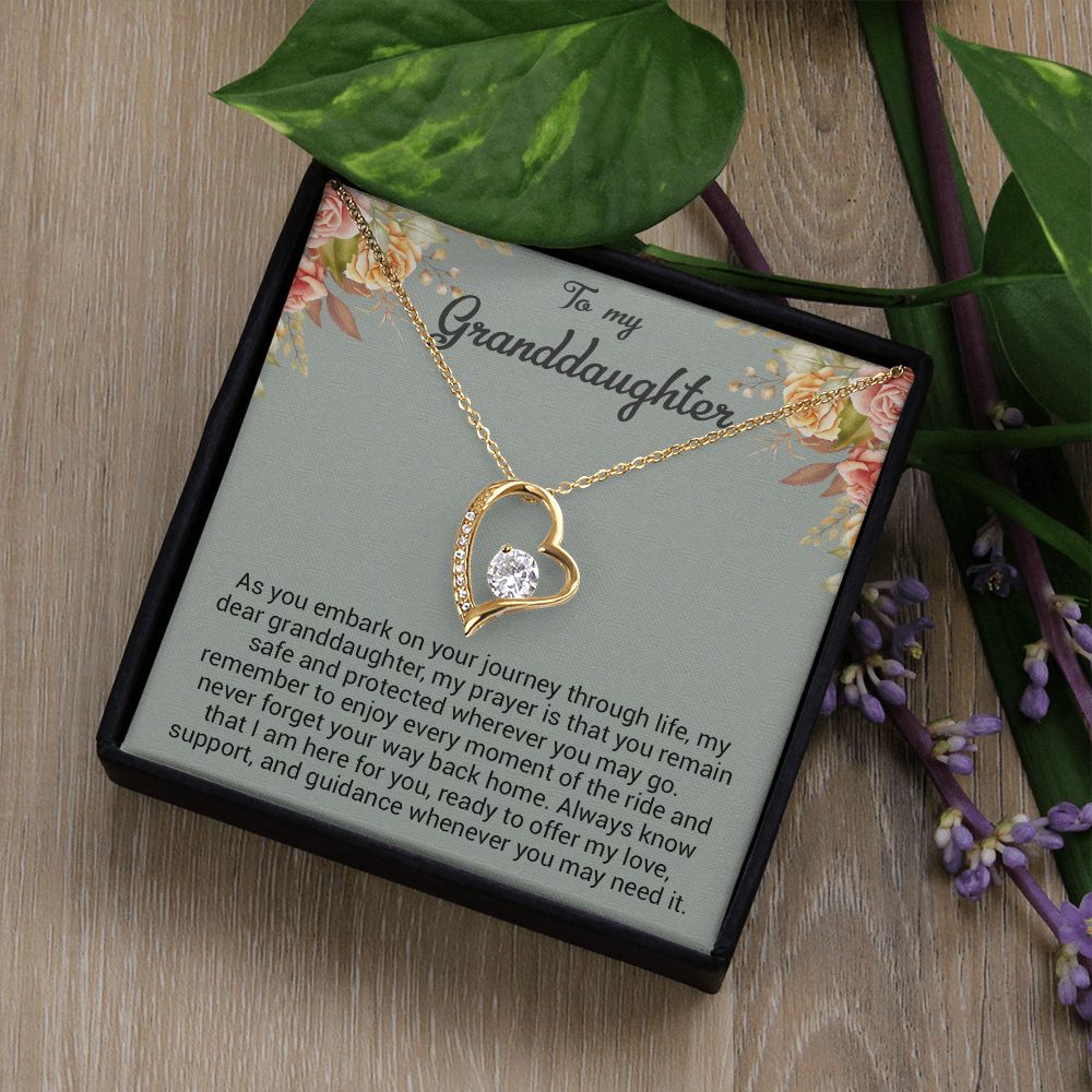 To My Granddaughter Necklace,Granddaughter Necklace, Birthday Gift for Granddaughter