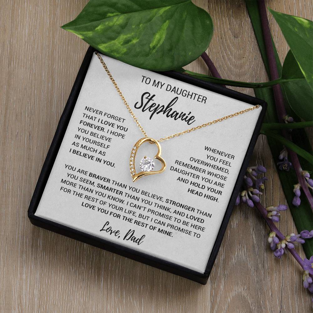 Custom To My Daughter Necklace from Dad, Father Daughter Necklace,  Gift From Dad