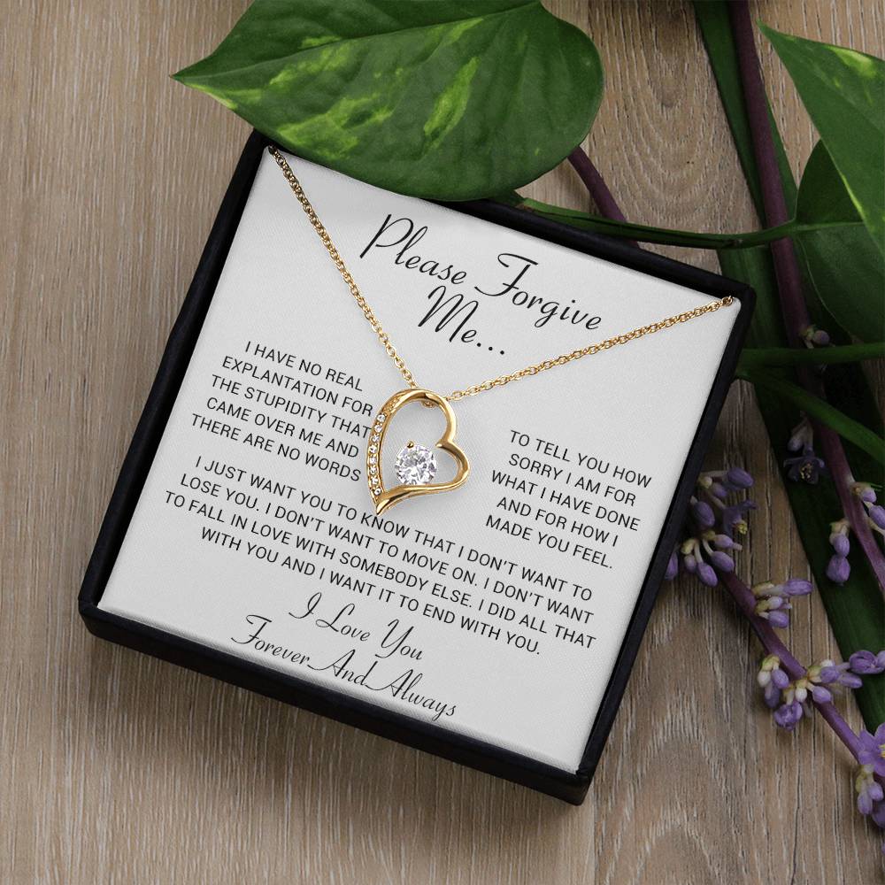 I'm Sorry Gift, Apology Gift, Sorry Poem, Forgiveness, Thinking of You Necklace