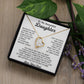 To My Daughter Necklace, Daughter Father Necklace, Daughter Gift From Dad 18_8_White