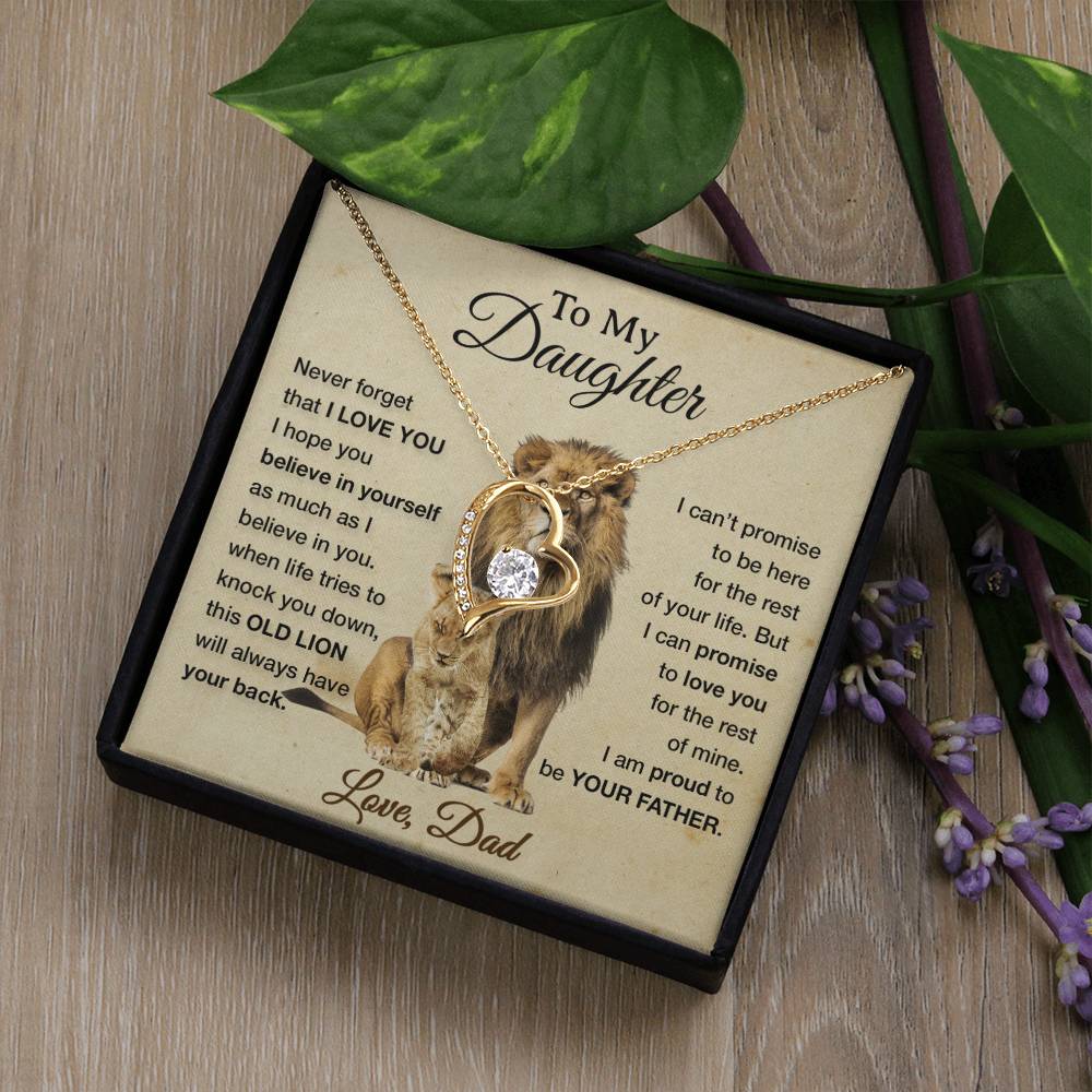 To My Daughter Necklace, Xmas Gift For Daughter From Dad, Daughter Father Lion 7_12