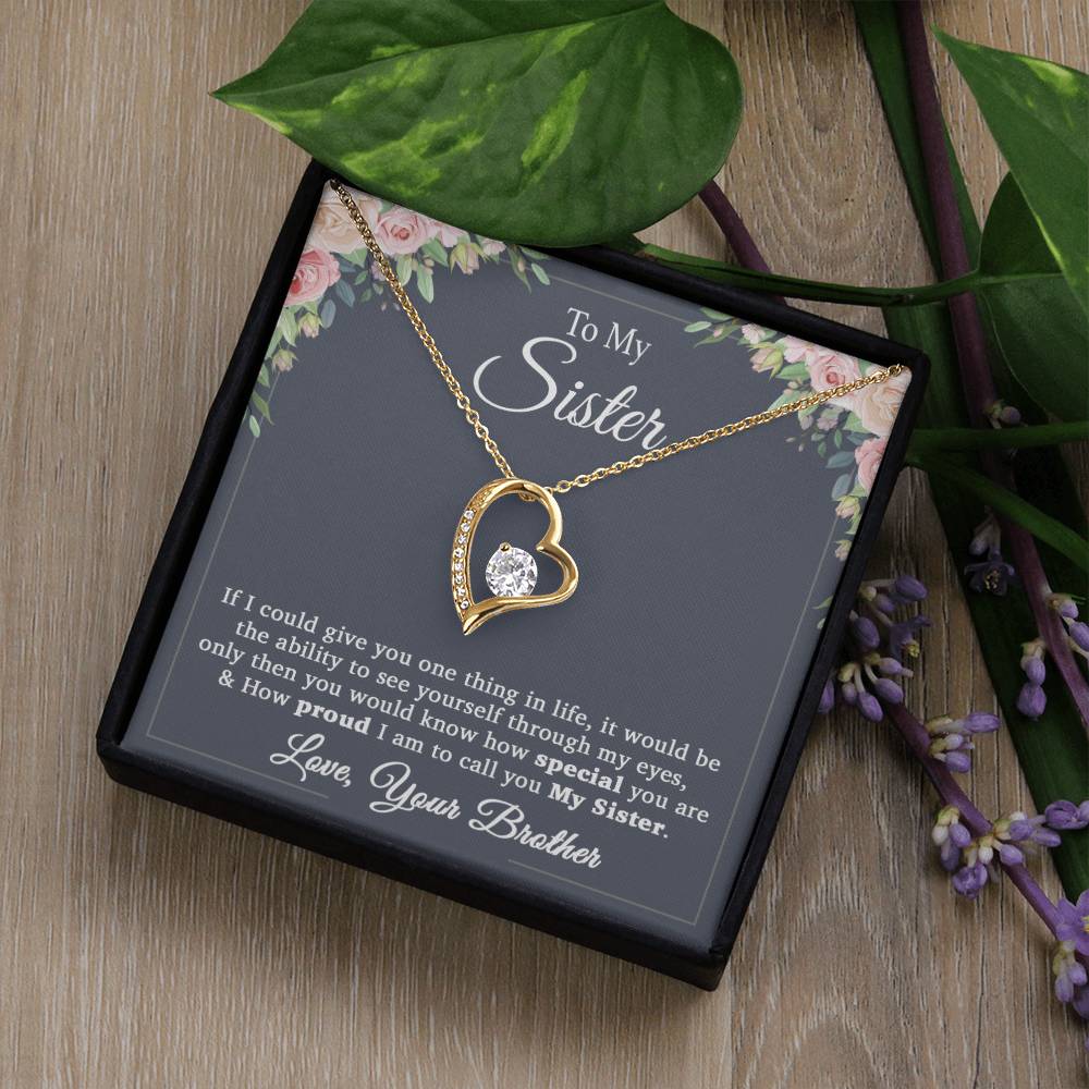 To My Sister Necklace, Brother to Sister, Birthday gift For Sister from Brother 20_11