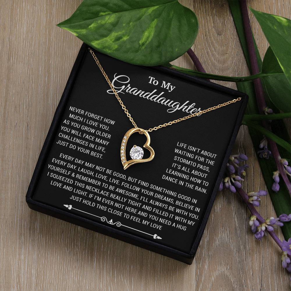 To My Granddaughter Necklace, Birthday Gift For Granddaughter, Birthday Gifts 6_10
