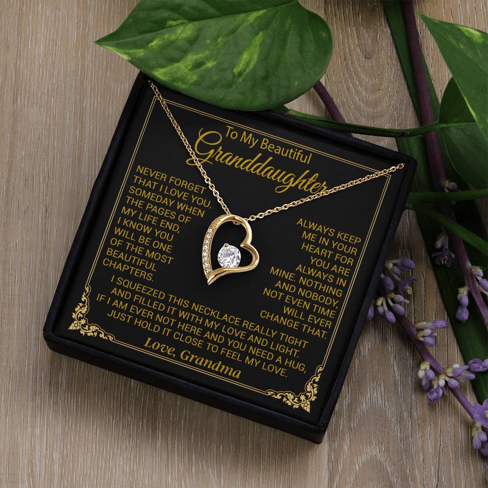To My Granddaughter Necklace, Granddaughter Gift from Grandma, Christmas Gift