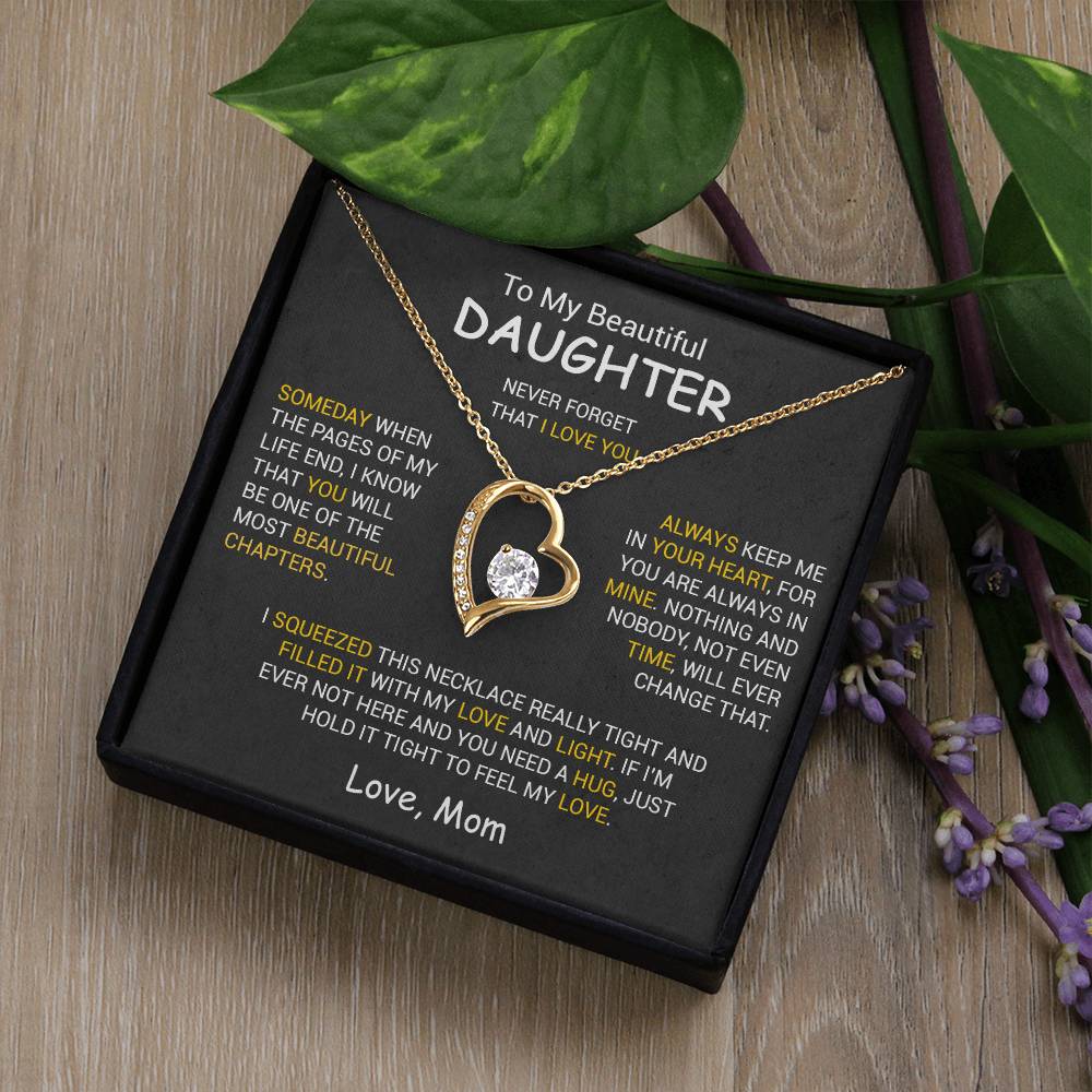 To My Daughter Necklace, Daughter Mother Necklace, Daughter Gift From Dad, Mom 6_12