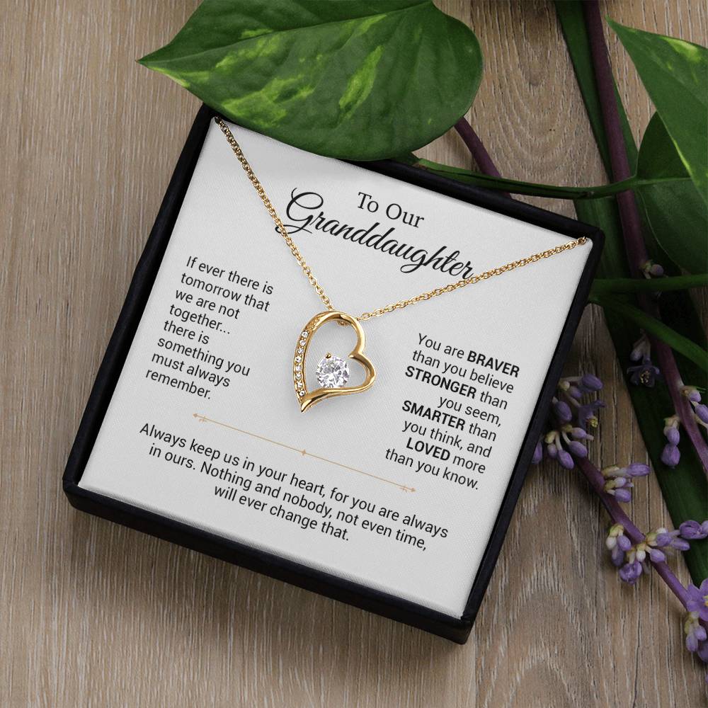 To Our Granddaughter Necklace, Christmas Gift For Granddaughter, Birthday Gift
