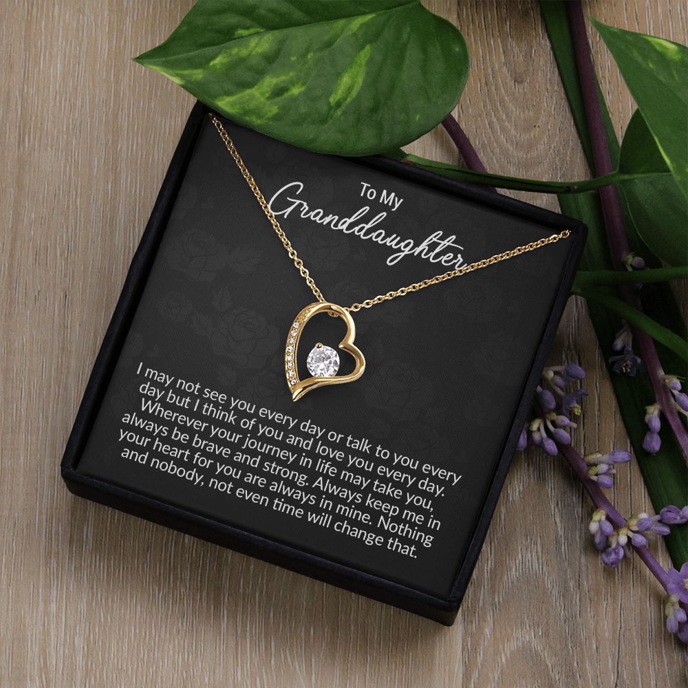 To My Granddaughter Necklace, Granddaughter Gift, Granddaughter Birthday Gift, Graduation Gift for Granddaughter