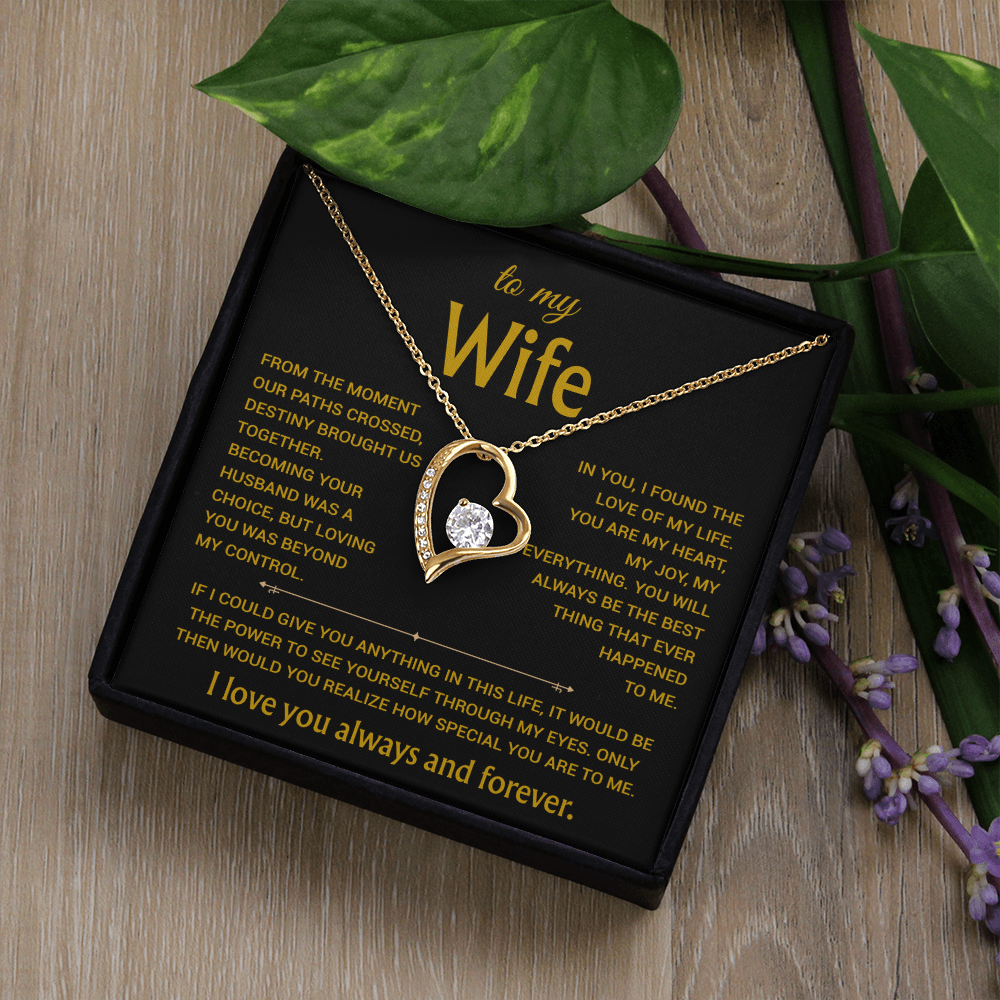 To My Wife Necklace, Christmas Gifts For Women, Anniversary Gift For Wife 6_1_Gold