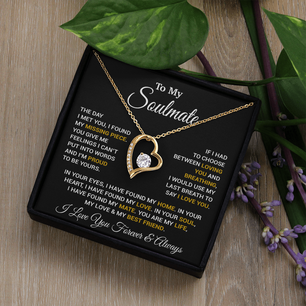 To My Soulmate Necklace, Valentines Day Gift, Gift For Wife, Anniversary Gift 14_2