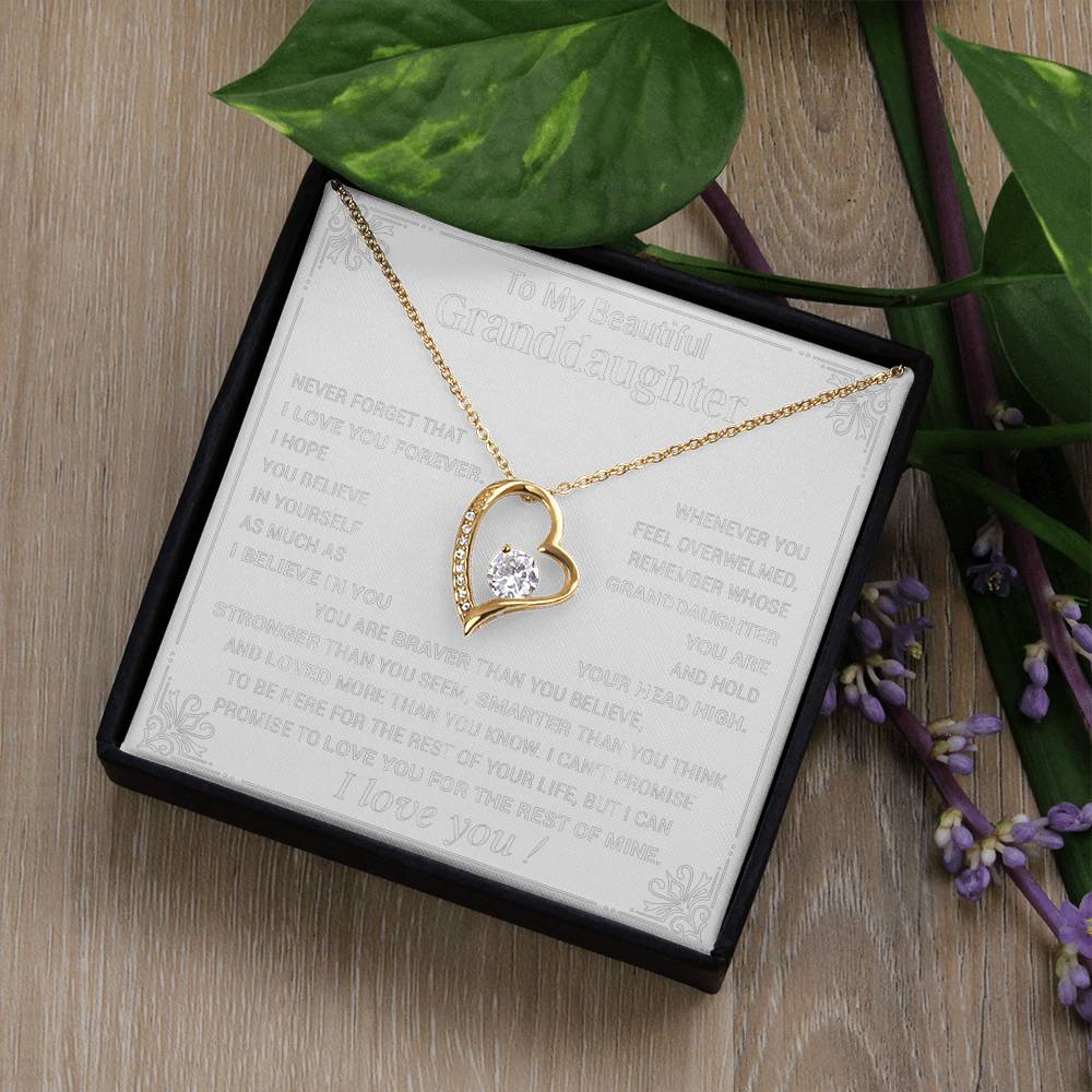 To My Granddaughter Necklace, Granddaughter Gifts From Grandpa Grandma