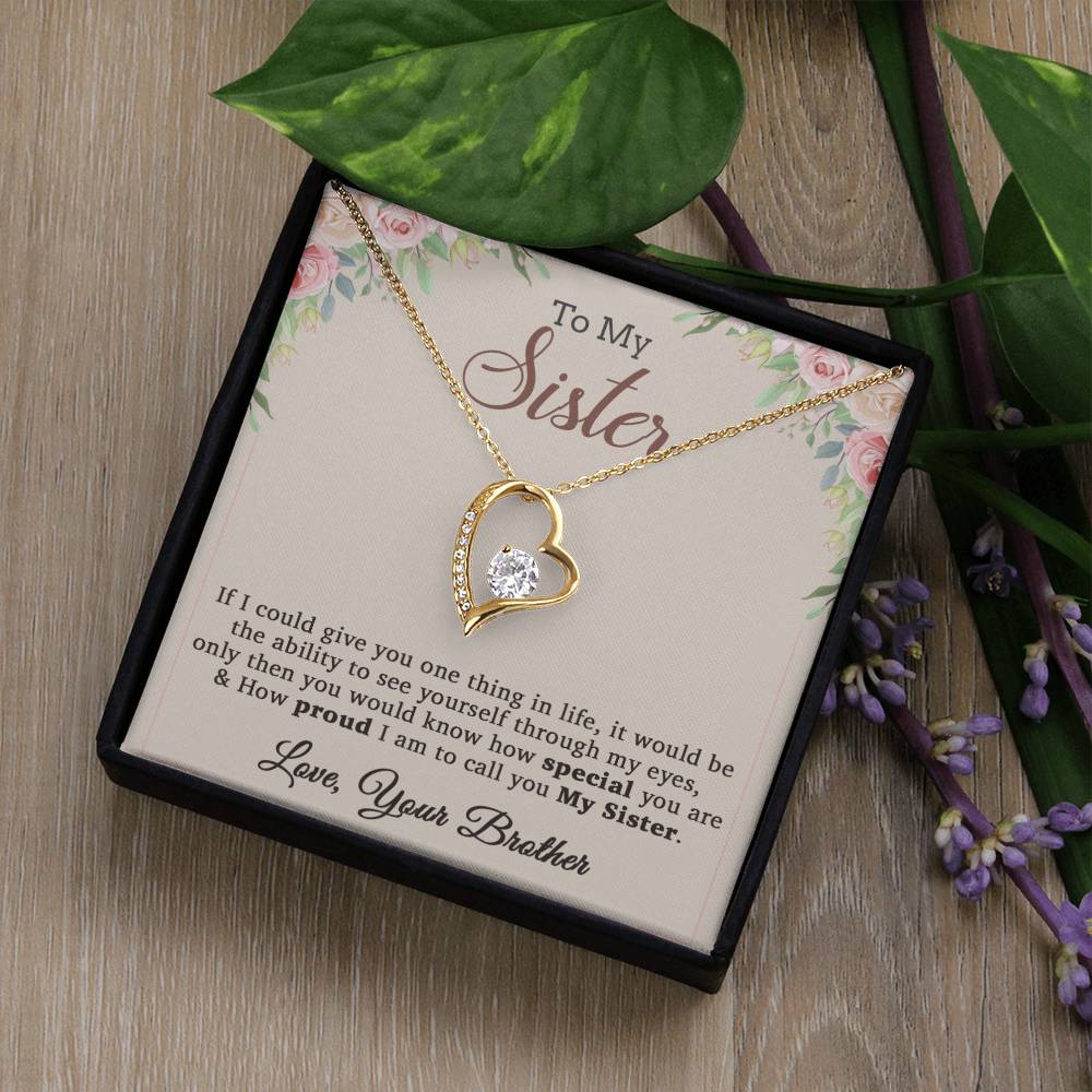 To My Sister Necklace, Brother to Sister, Birthday gift For Sister from Brother 7_12