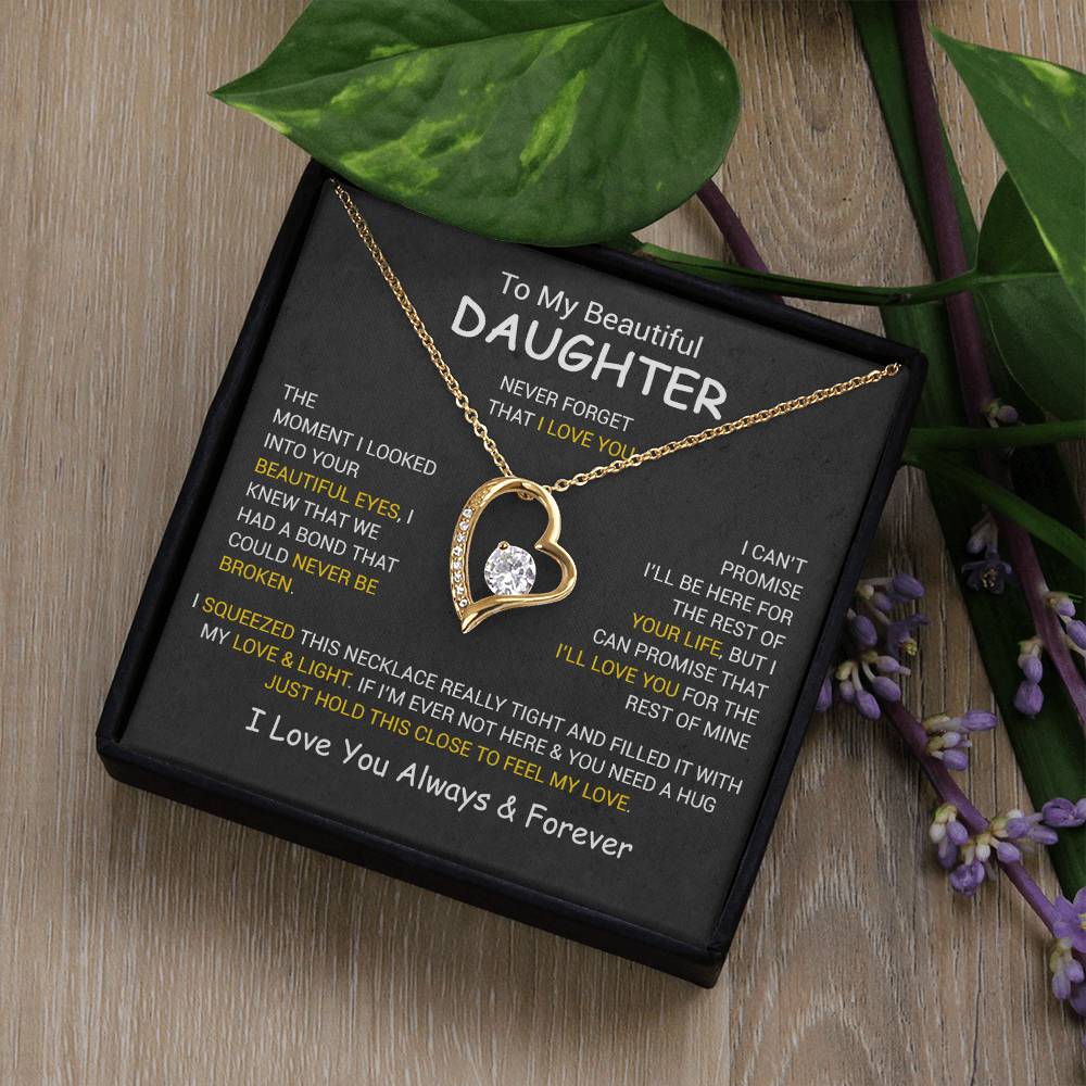 To My Daughter Necklace, Daughter Father Necklace, Daughter Gift From Dad, Mom 3_12