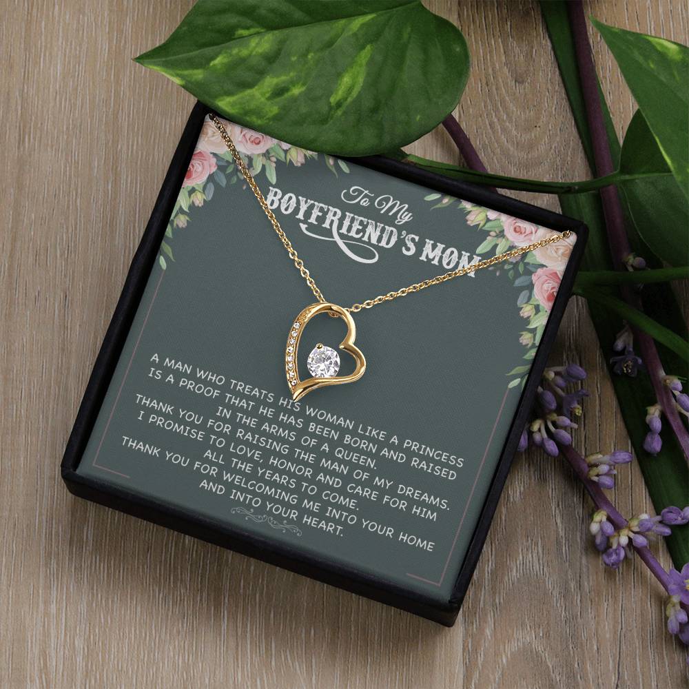 To My Boyfriend's Mom Gift, Boyfriend's Mom Necklace Pendant, Boyfriend's Mom Birthday