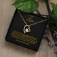 To My Beautiful Wife Necklace, Anniversary Gift, Valentine's Gift for Wife