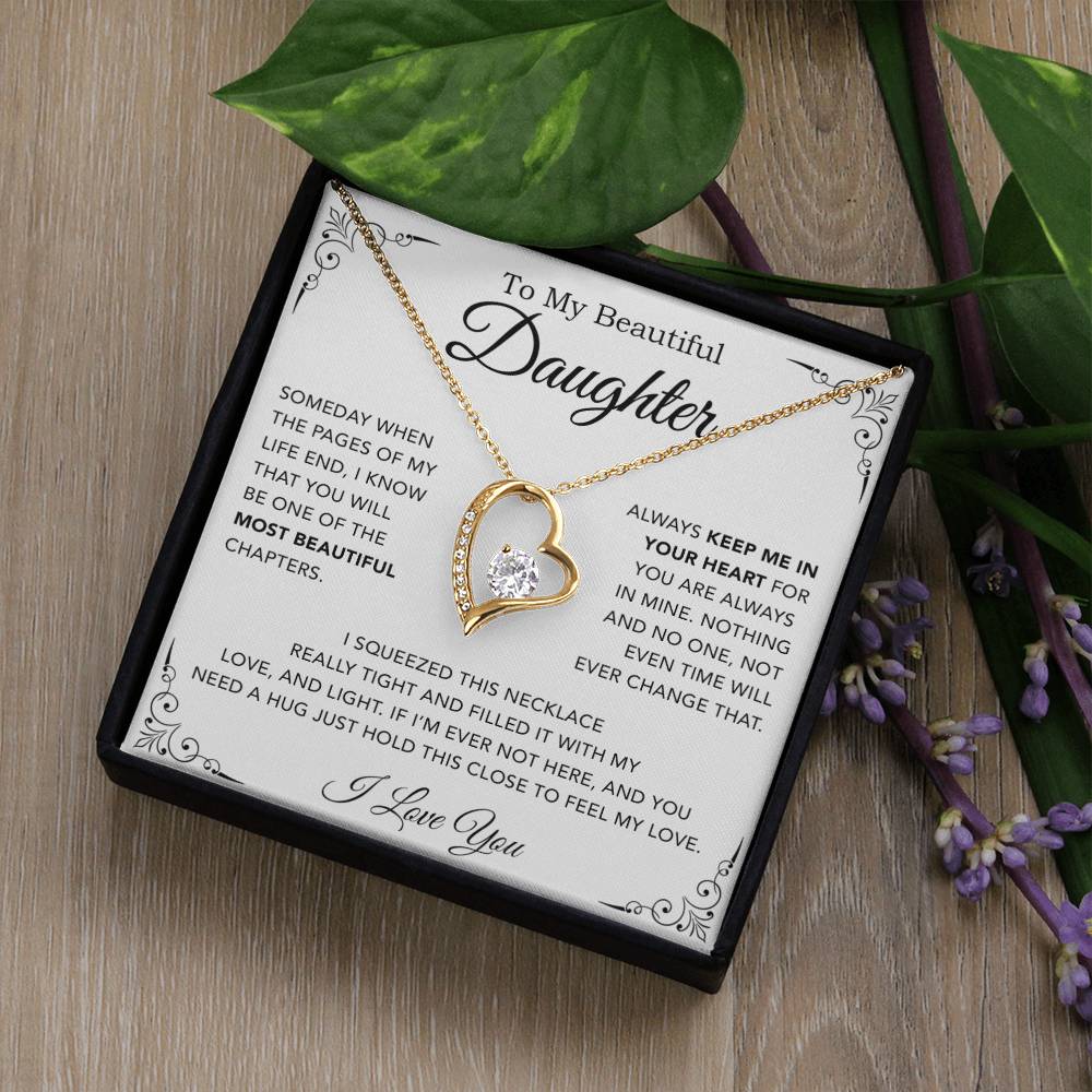 To My Daughter Necklace, Gift from Mother Father Daughter, Birthday Christmas Gift