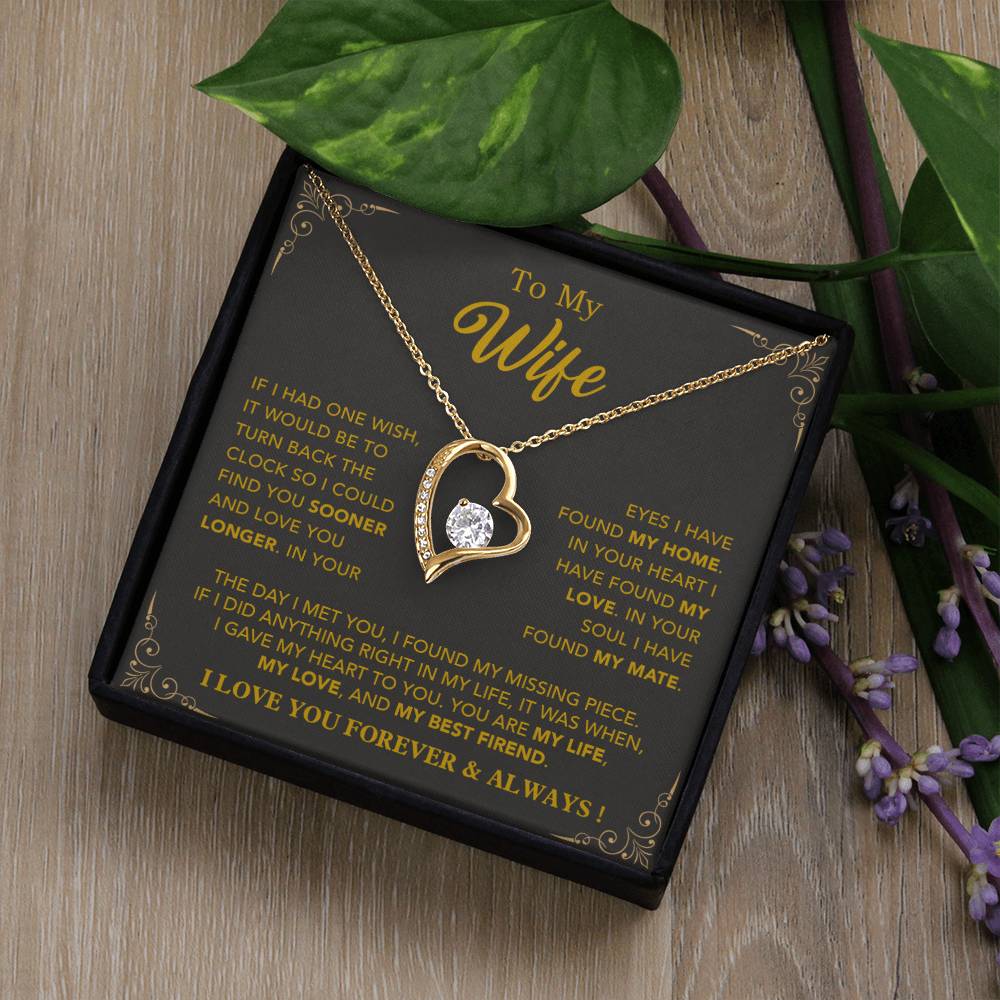 To My Wife Necklace, Gift For Wife, Anniversary Gift, Wife Birthday Gift For Her