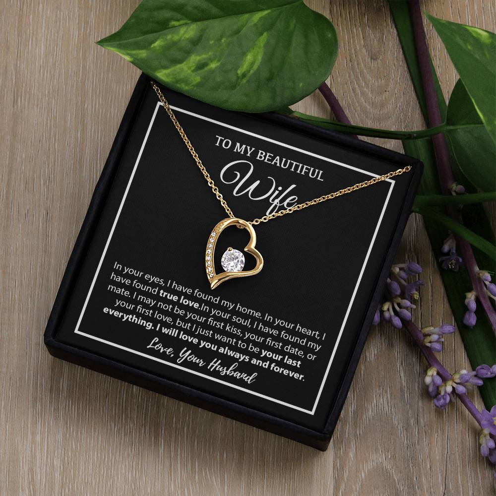 To My Wife Necklace, Christmas Gifts For Women, Anniversary Gift For Wife 18_12_White