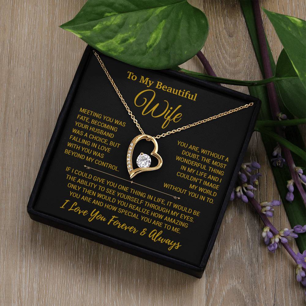 To My Wife Necklace, Christmas Gifts For Women, Anniversary Gift For Wife 25_12_Gold